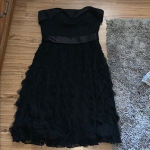 Strapless black dress